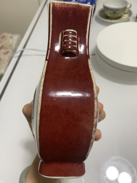 古玩陶瓷清中期窯變釉貫耳尊拍賣,當前價格32800元