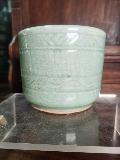 古玩陶瓷豆青釉香爐拍賣,當前價格2688元