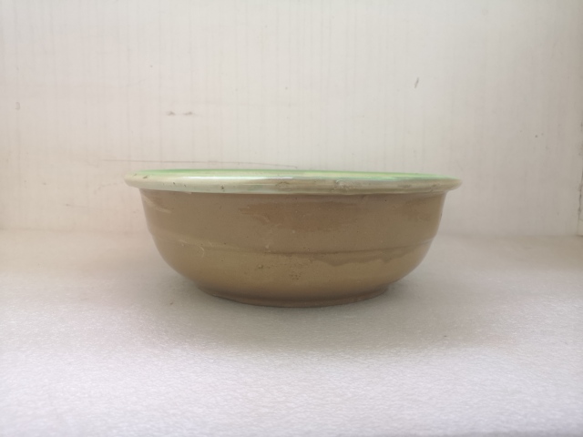 古玩陶瓷民國晚期磁州窯盆拍賣，當前價格450元