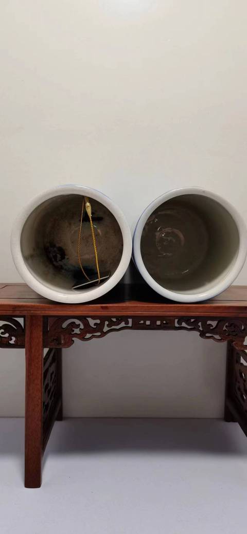 古玩陶瓷青花山水紋筆筒拍賣,當前價格1900元