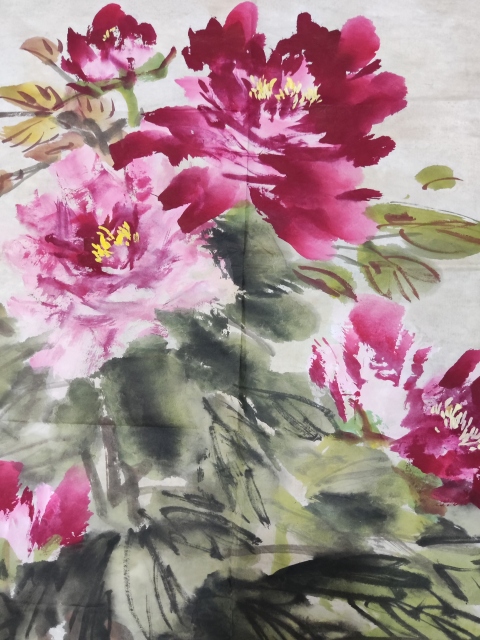 古玩字畫老中美協(xié)河南名家唐海 富貴花開拍賣，當(dāng)前價(jià)格368元