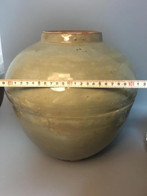古玩陶瓷明代龍泉窯青瓷大罐拍賣，當前價格880元