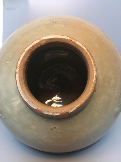 古玩陶瓷明代龍泉窯青瓷大罐拍賣，當前價格880元