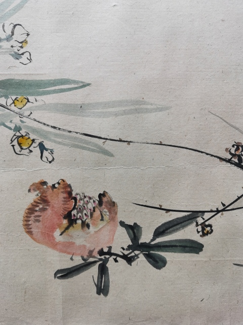 古玩字畫吳昌碩弟子一代花鳥大師陳半丁寫意花鳥小品拍賣，當前價格20000元