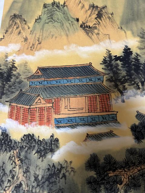 古玩字畫梅清老師《溪山樓閣》拍賣,當前價格1798元