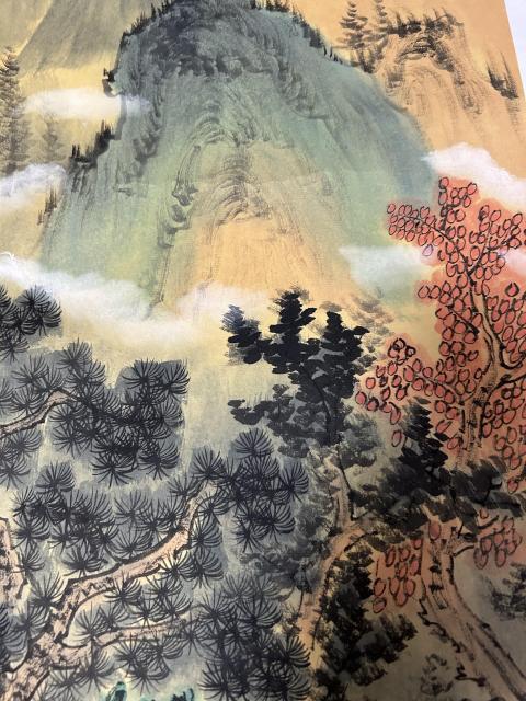 古玩字畫梅清老師《溪山樓閣》拍賣,當前價格1798元