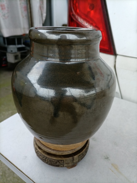 古玩陶瓷茶葉末釉窖變罐拍賣，當前價格800元