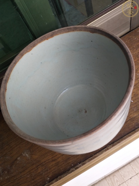 古玩陶瓷清康熙青釉蓋缸拍賣，當前價格500元