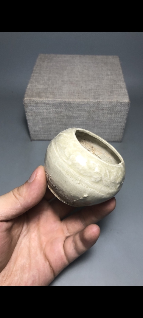 古玩陶瓷【南宋】【館藏級】影青釉印花水盂【平臺僅此一件】【級別比較高】拍賣,當前價格0元