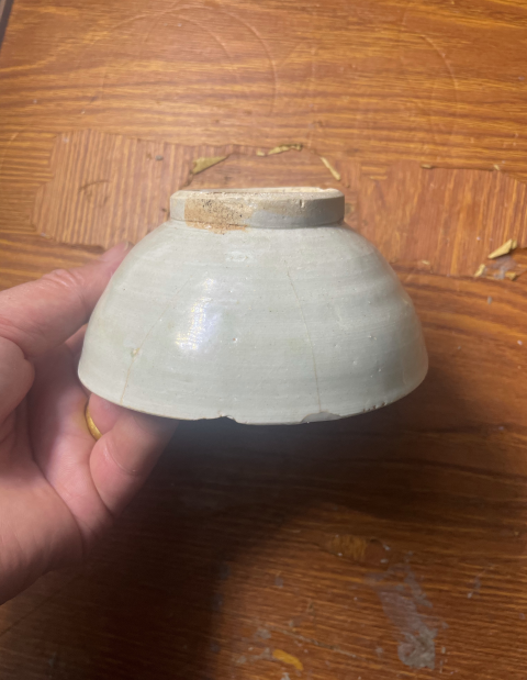 古玩陶瓷南宋金村花囗茶甌拍賣，當前價格399元