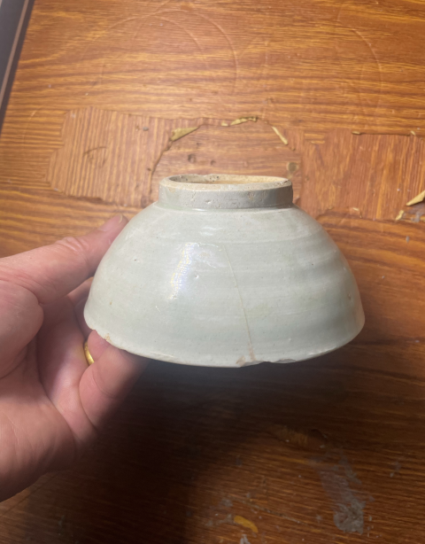 古玩陶瓷南宋金村花囗茶甌拍賣，當前價格399元