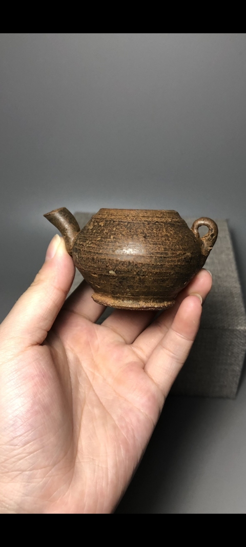 古玩陶瓷宋元吉州窯系醬釉水滴拍賣，當前價格980元