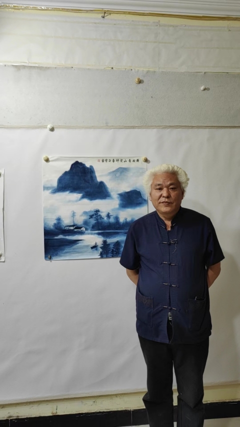古玩字畫雙紅袍畫家黃亞偉《雨后青山》拍賣,當前價格850元