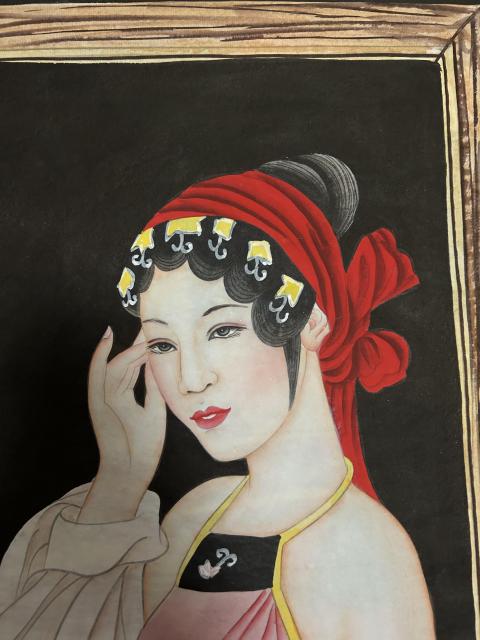 古玩字畫墨影老師《工筆仕女》拍賣，當前價格980元
