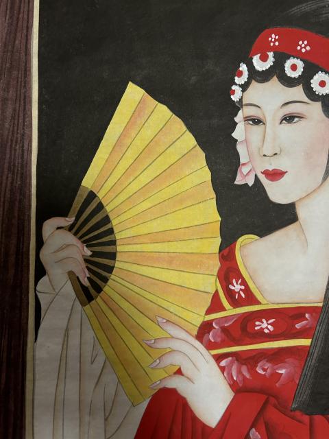 古玩字畫墨影老師戲曲人物作品《國色天香》拍賣,當前價格980元