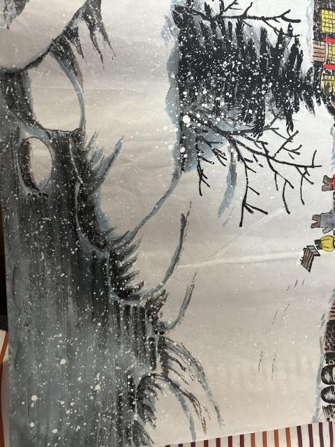 古玩字畫莫遠(yuǎn)峰老師作品雪景拍賣,當(dāng)前價格588元