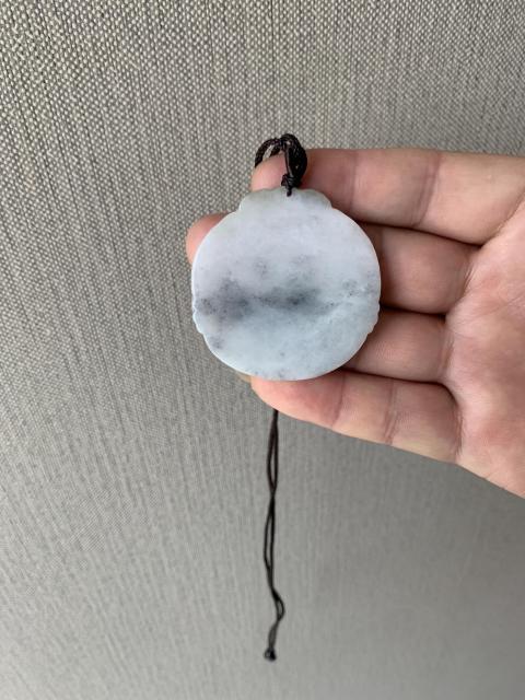 古玩玉器天然翡翠雕“普賢觀音”牌拍賣,當前價格260元