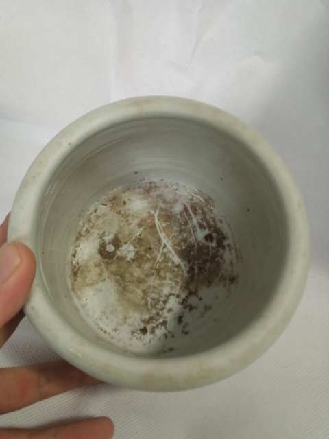 古玩陶瓷清豆青釉暗刻香爐拍賣,當前價格666元