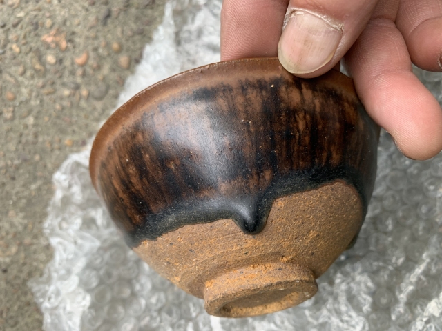 古玩陶瓷褐釉盞拍賣，當(dāng)前價(jià)格3000元