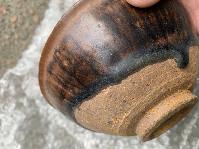 古玩陶瓷褐釉盞拍賣，當(dāng)前價(jià)格3000元