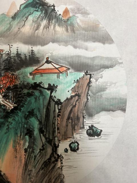 古玩字畫秦進云老師作品山水拍賣,當前價格358元