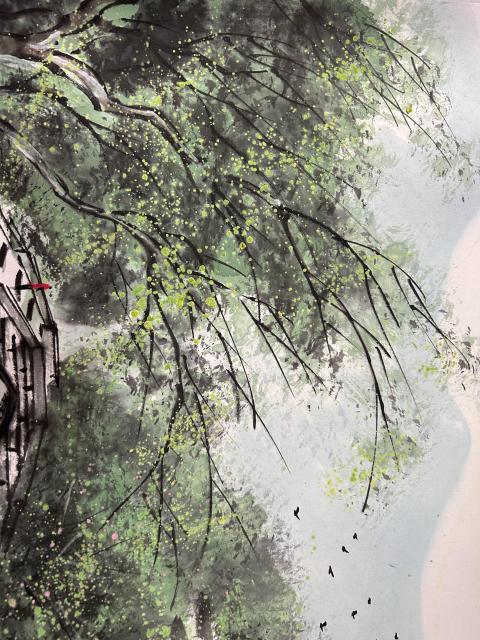 古玩字畫林軍老師精品作品《江南水鄉》拍賣,當前價格750元