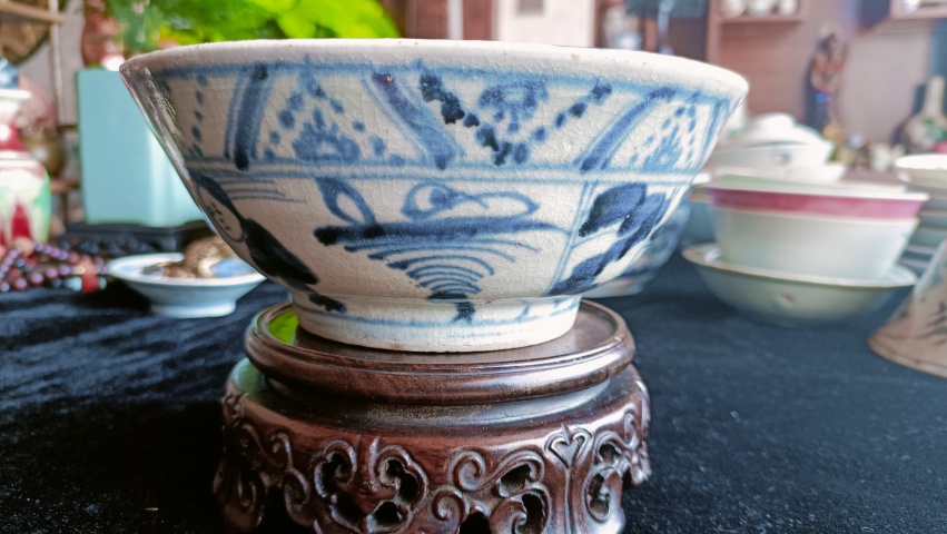 古玩陶瓷青花碗拍賣,當前價格268元