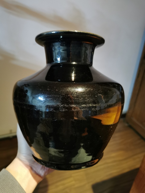 古玩陶瓷明末清初?黑釉尊拍賣,當前價格999元