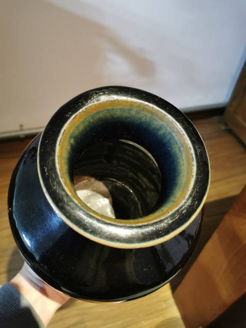 古玩陶瓷明末清初?黑釉尊拍賣,當前價格999元