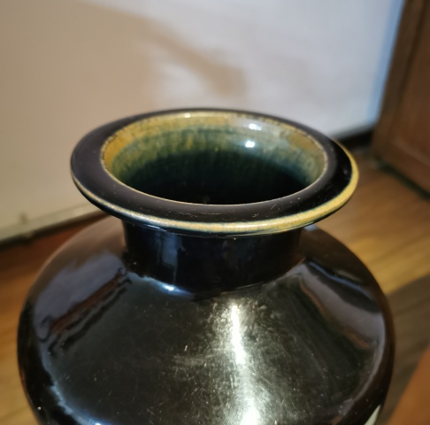 古玩陶瓷明末清初?黑釉尊拍賣,當前價格999元