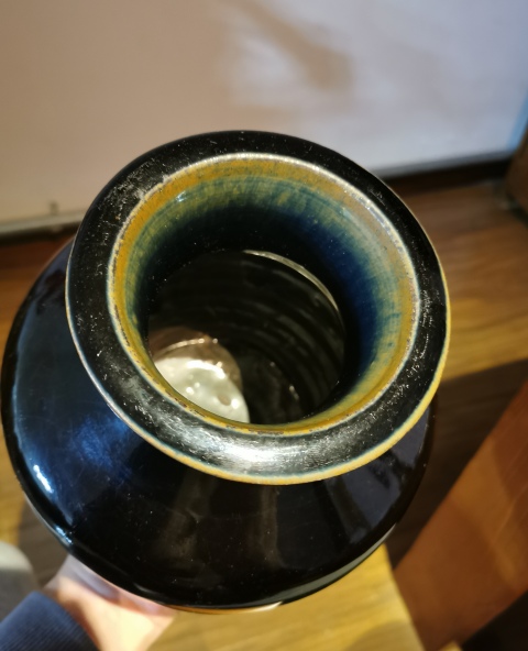 古玩陶瓷明末清初?黑釉尊拍賣,當前價格999元