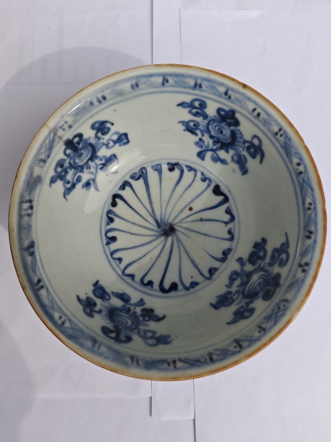 古玩陶瓷明中·青花海馬紋碗拍賣,當前價格8000元