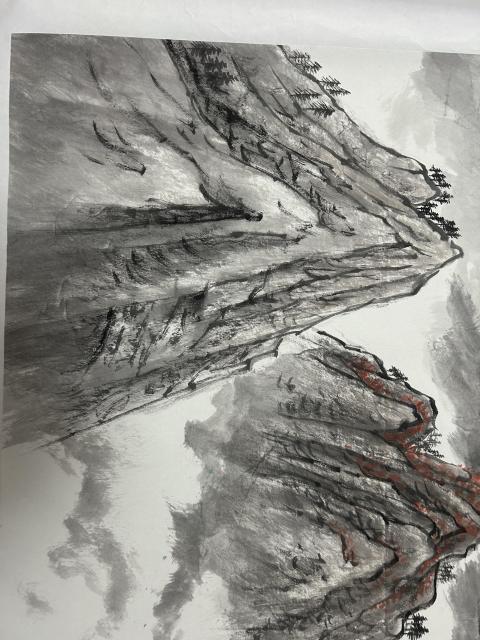古玩字畫曹雪巖老師精品水墨大作國畫山水拍賣,當前價格988元