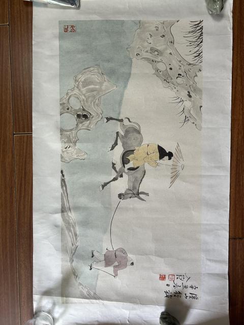 古玩字畫陳入銘精品《人物》拍賣，當前價格988元