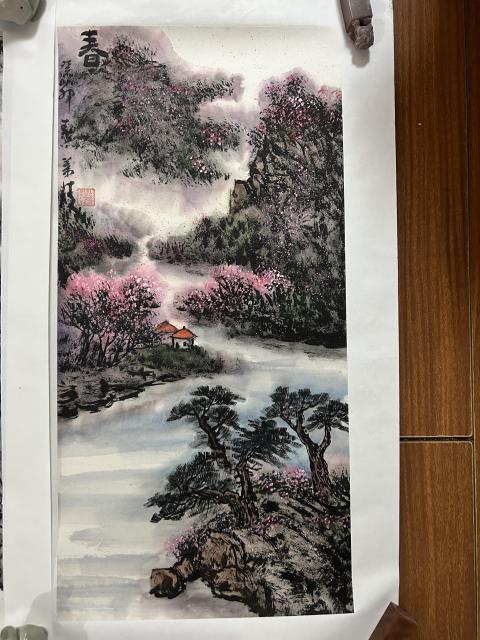 古玩字畫葉青《春夏秋冬四條屏》拍賣,當前價格1788元