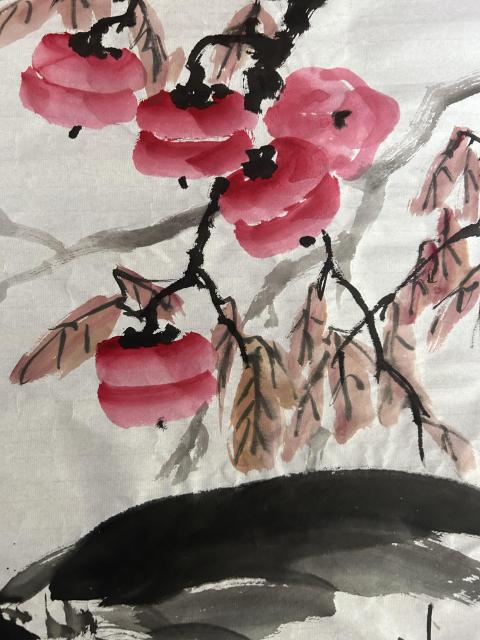 古玩字畫雙紅袍畫家黃亞偉《事事吉祥》拍賣,當(dāng)前價格455元