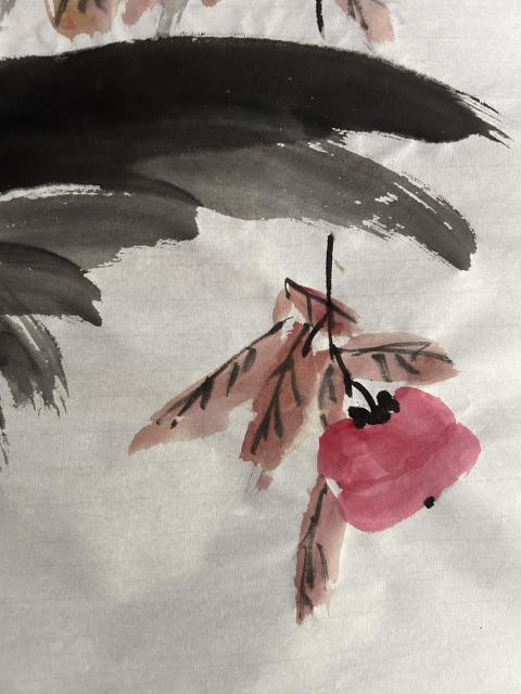 古玩字畫雙紅袍畫家黃亞偉《事事吉祥》拍賣,當(dāng)前價格455元