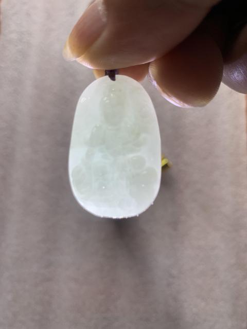 古玩玉器天然翡翠雕“觀音”掛件拍賣，當前價格220元