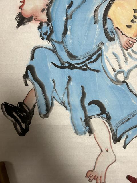 古玩字畫秋田老師作品《酒鬼》拍賣，當前價格600元