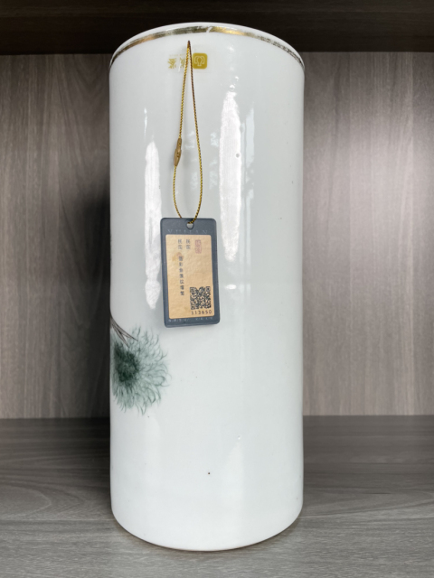 古玩陶瓷民國·極品 墨彩魚藻紋帽筒拍賣，當前價格4200元
