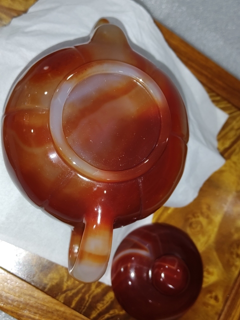 古玩雜項瑪瑙茶壺一把拍賣,當前價格1680元