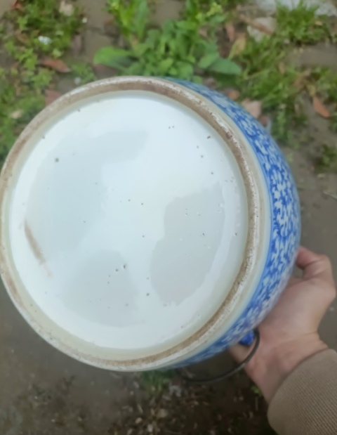 古玩陶瓷清中期青花淡描花卉紋粥罐拍賣，當(dāng)前價格3800元