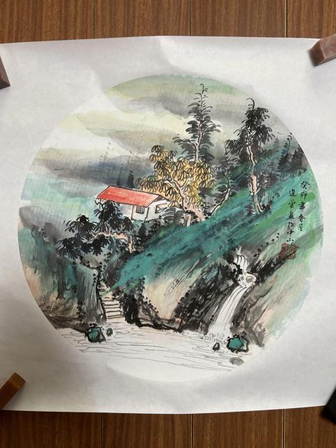 古玩字畫進(jìn)云老師寫意山水拍賣,當(dāng)前價(jià)格355元
