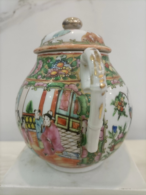 古玩陶瓷廣彩描金人物故事紋雙耳蓋罐拍賣,當前價格2600元