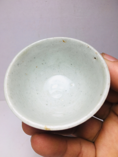 古玩陶瓷豆青釉杯拍賣,當前價格288元
