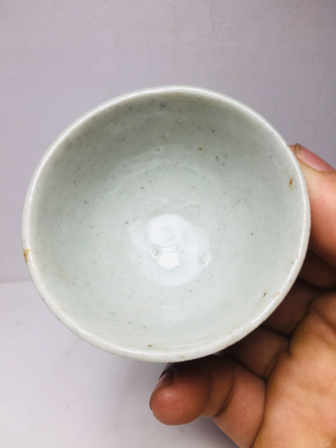 古玩陶瓷豆青釉杯拍賣,當前價格288元