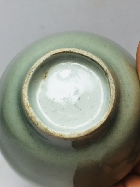 古玩陶瓷豆青釉杯拍賣,當前價格288元