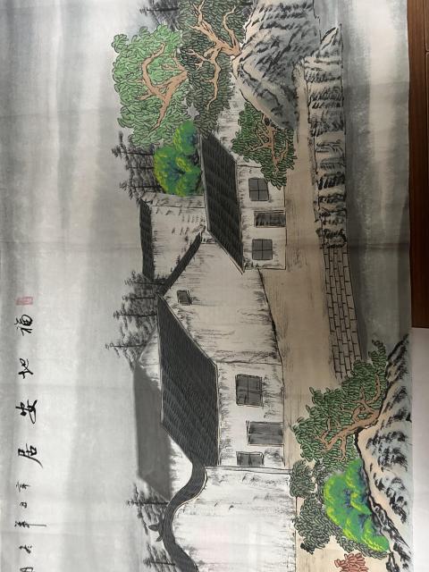 古玩字畫賓小玲《福地居安》拍賣，當前價格850元