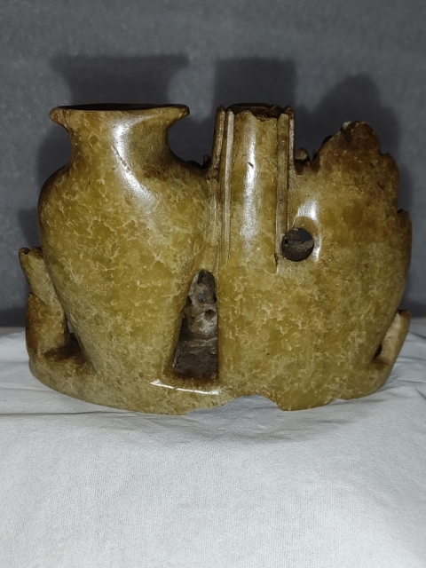古玩雜項(xiàng)壽山石雕花插擺件拍賣,當(dāng)前價(jià)格588元