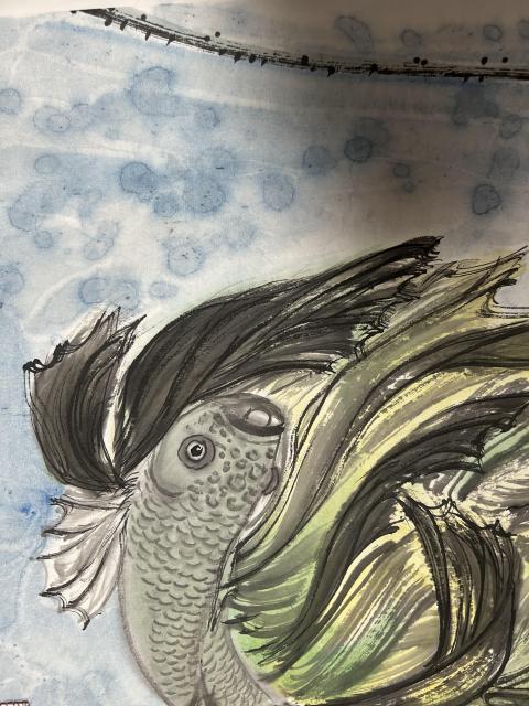古玩字畫秦中杰老師精品《連年有余》拍賣，當前價格788元